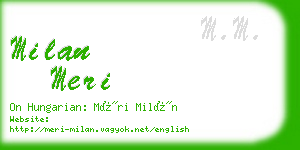 milan meri business card